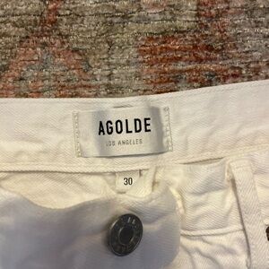 Agolde White High-Rise Denim Jeans